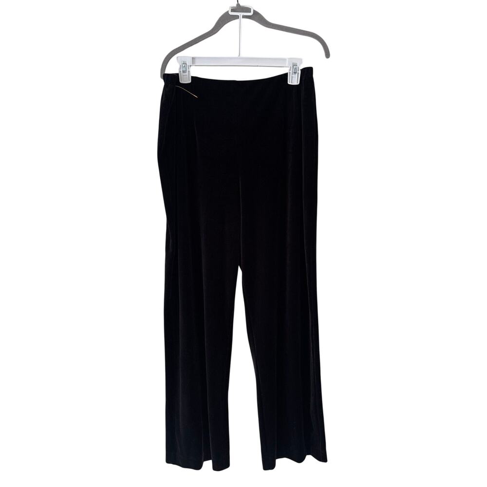 Chico's Black Velvet Elastic Waist Pants Size 3 Short - Picture 2 of 8